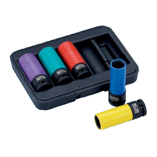 Bahco Impact Wheel Socket Set 17, 19, 21, 22 and 24 mm BWSS12P5