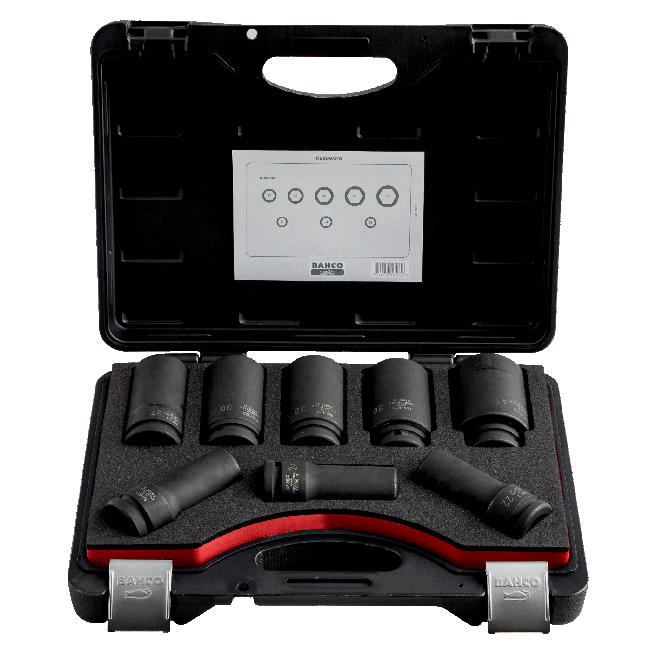 Bahco 3/4" Imperial Impact Socket Set - Deep Impact - 8 pieces K8906Z/8