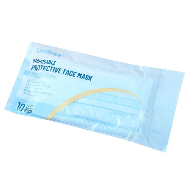 Unifree Disposable Protective Face Masks 10 Pack