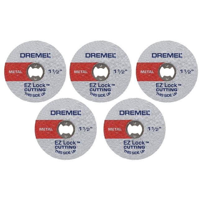 Dremel Metal Cut-Off Rotary Wheels 5 Piece EZ Lock 1.5" EZ456B
