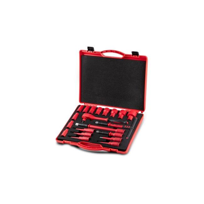 Wattmaster Socket Wrench Set 1/2" Drive VDE Insulated 20 Pieces WATVDE12SWS-20