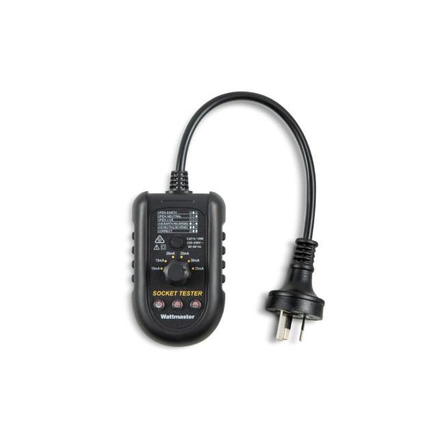 Wattmaster Socket Outlet Tester With RCD Trip Test WATOUTTEST