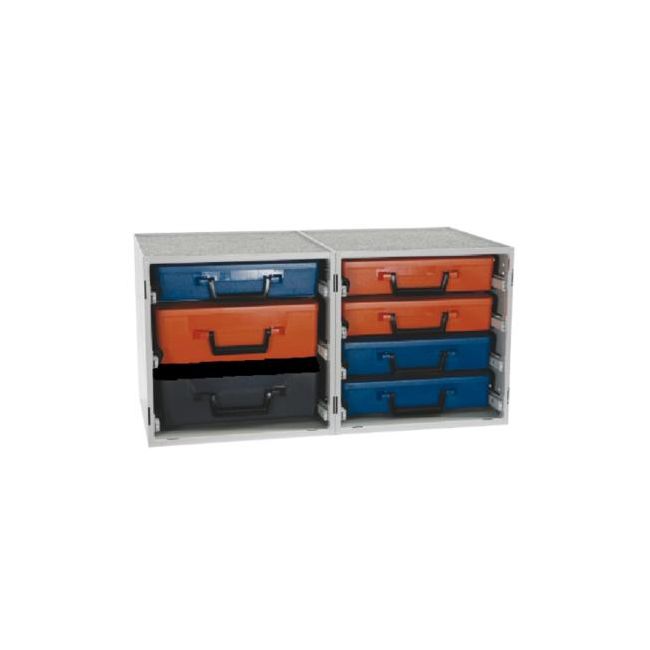 Wattmaster RolaCase Dual Enclosed Cabinets 7x Drawers And 7 Cases Assembled WATRCDK3-4/C