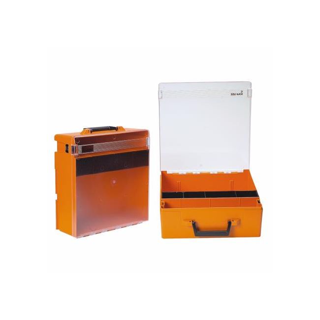 Wattmaster RolaCase Case 003 With Lift Out 3 Compartment Tray Orange With Clear lid WATRC003/CL