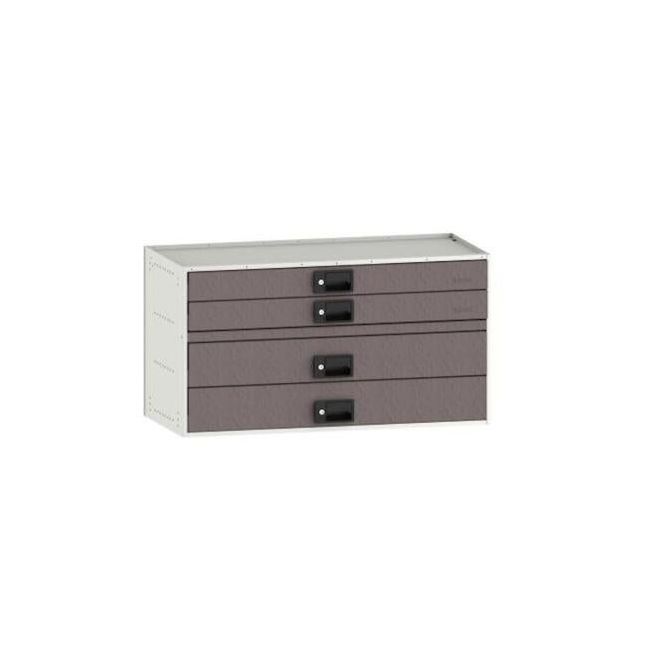 Wattmaster Rolacase 10 Series Metal Modular 4 Drawer Storage Cabinet Kit WATRCKIT100/7