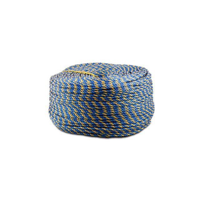 Wattmaster Pulling Rope Telstra Blue / Yellow 6mm X Length 400m Coil 665kg Breaking Strain WATPLTELSTRA