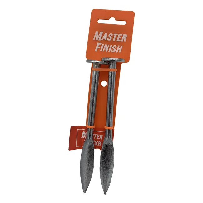 Masterfinish Bricklaying Line Pins Heavy Duty Steel 2pc MFLP-2