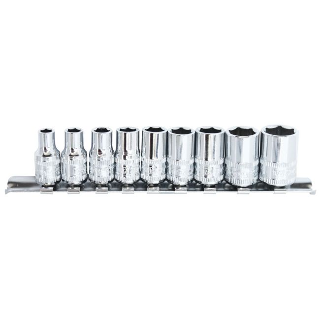 SP Tools Socket Rail Set 9 Piece 1/4"Dr 6Pt SP20133
