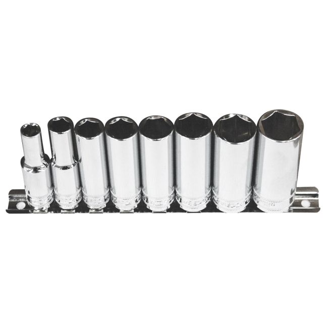 SP Tools Socket Rail Set 8 Piece 3/8"Dr 6Pt Sae SP20243