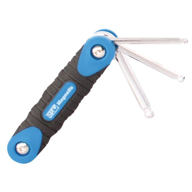 SP Tools Folding Hex Key Set 8 Piece Sae SP34562