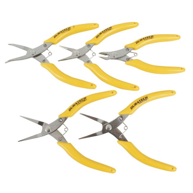Duratech Stainless Steel Tool Set 5 Piece 4 Pliers and 1 Cutter TH1812