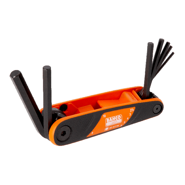 Bahco 7 piece Hex Key Set Sizes: 2.5, 3, 4, 5, 6, 8 & 10mm BE-9777B