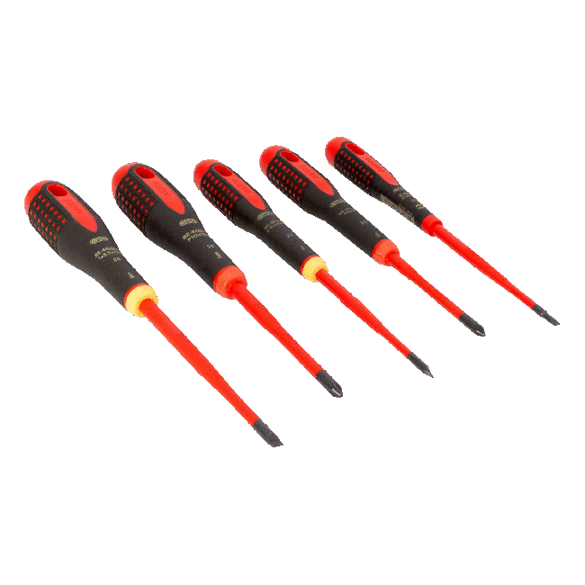 Bahco 5 pce Slim Line 1000v insulated screwdriver set BE-9881SL