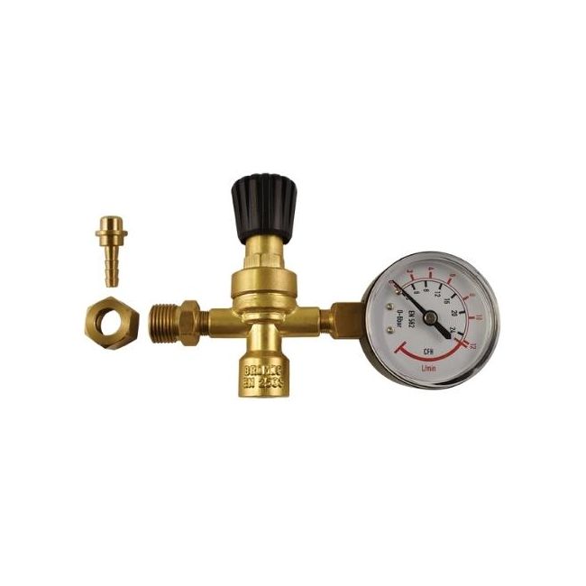 Bromic Regulator with Flow Gauge Suits M10 Gas Cylinders 1811530