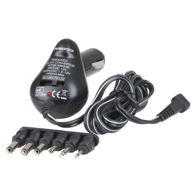 Powertech Car Power Adaptor 12VDC 1.2A MP3678