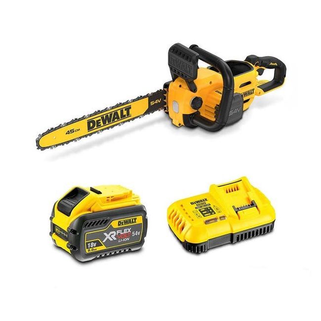 DeWALT 54V XR 9Ah Flexvolt 450mm Chainsaw Kit DCMCS574X1-XE