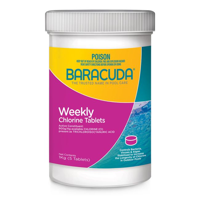 Baracuda 1KG Weekly Chlorine Tablets 5 Pack H0523400