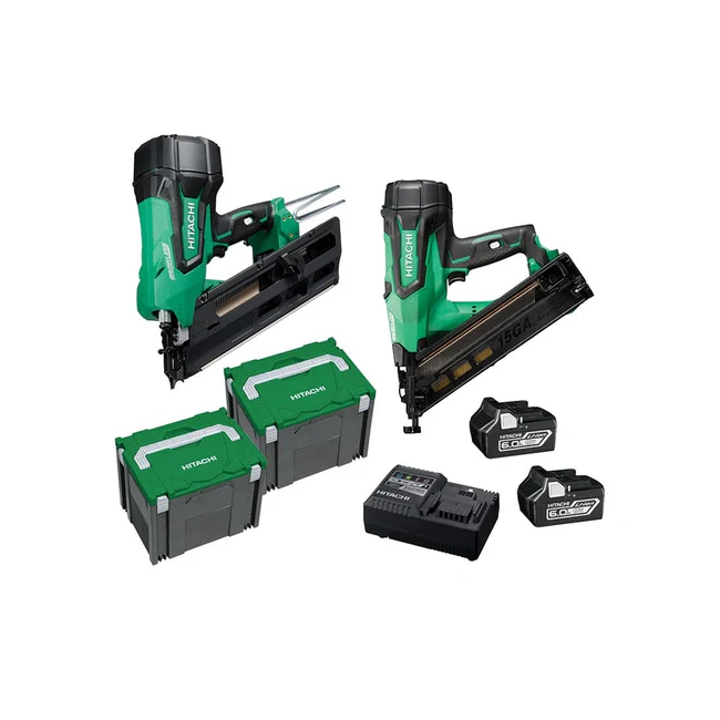 Hikoki 18V 5.0Ah 2 Piece Multivolt Brushless Nailer Combo Kit FRAMERPROPACKHRZ