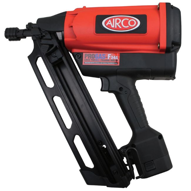 Airco Framing Nail Gun ProGas F34A Nailer TBG3400