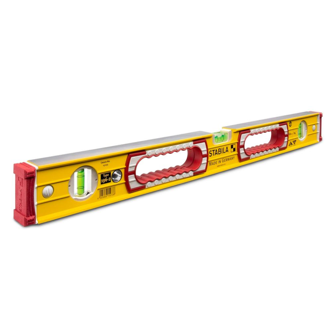 Stabila 600MM (24") 3 Vial Ribbed Box Frame Spirit Level 196-2/60