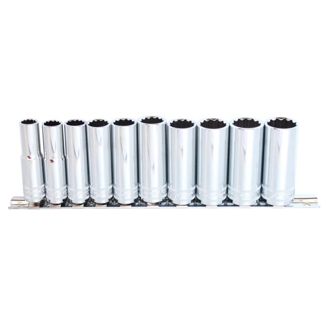 SP Tools 10PC 1/4"DR 12PT Metric Deep Socket Set SP20142