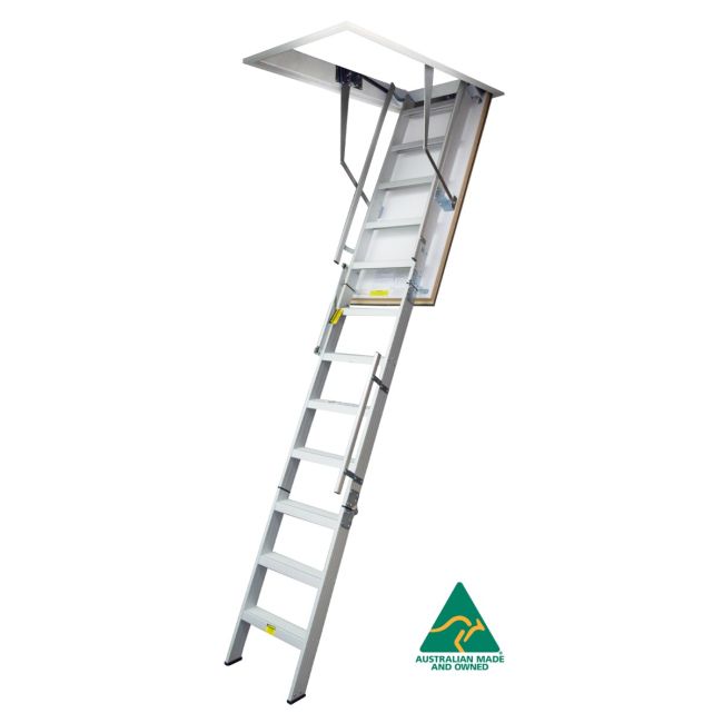 Kimberley Heavy Commercial Aluminium Attic Ladder 3360 - 3730mm KASW110HC