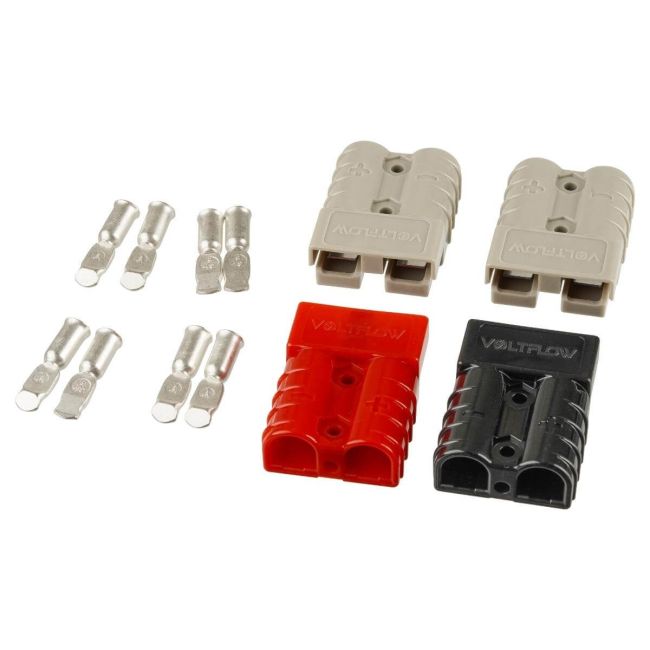 VoltFlow Anderson Style Plugs 12V 50Amp 4 Pack AP50BL4PKC