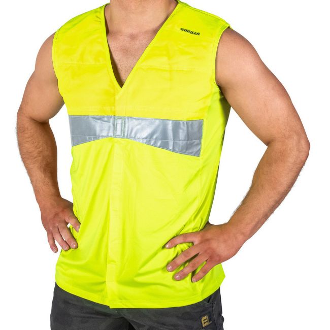 Gorilla Gorilla Cooling Vest High Visibility - Medium - Soak in cold water to activate cooling relief for up to *4 hours GCV-HV-MED