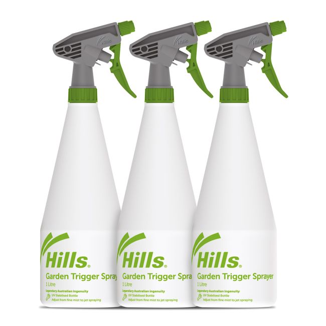 Hills Trigger Sprayer 3 Pack 1Lt Indoor Plants And Household Cleaning 100723