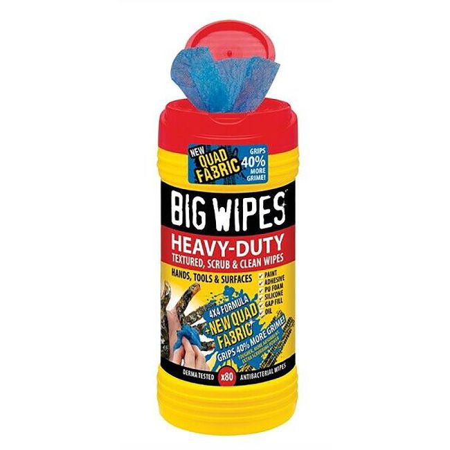 Big Wipes Cleaning Wipes 4x4 Heavy-Duty (Tub 80) BGW2420