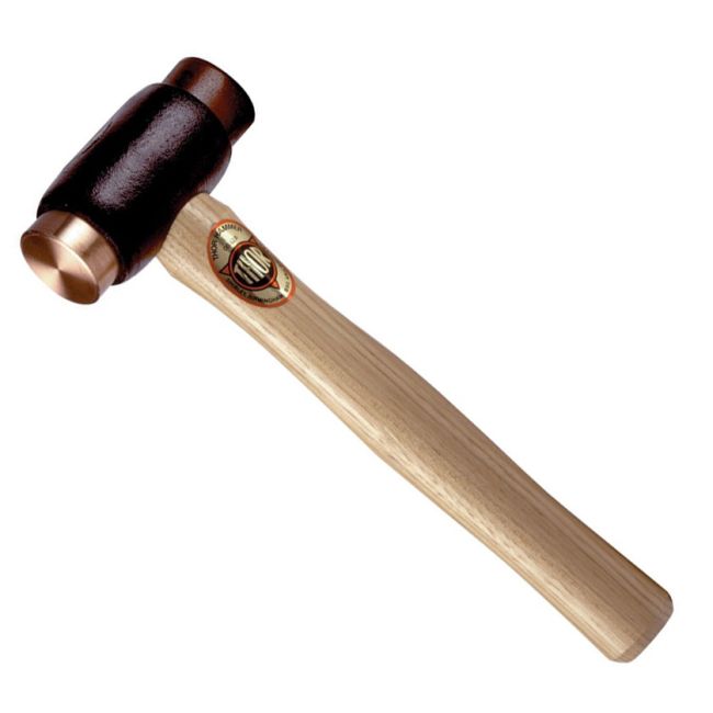 Thor Hammer 25mm Face Copper/Rawhide 355G (3/4LB) Wood Handle Mallet TH208