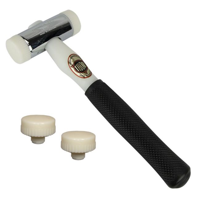 Thor TH710-P Hammer 32mm Face Nylon 445G (1LB) Inc TH710NF x2 Plastic Handle Mallet TH710-P