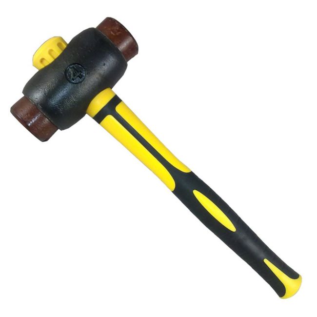 Thor TH16FG Hammer 50mm Face Size 4 Rawhide 2000G (4-1/2LB) Fibreglass Handle Mallet TH16FG