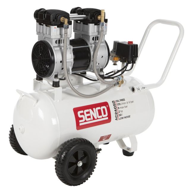 Senco AC24050 Compressor Low Noise 240v 2hp 50L Oil Free AC24050