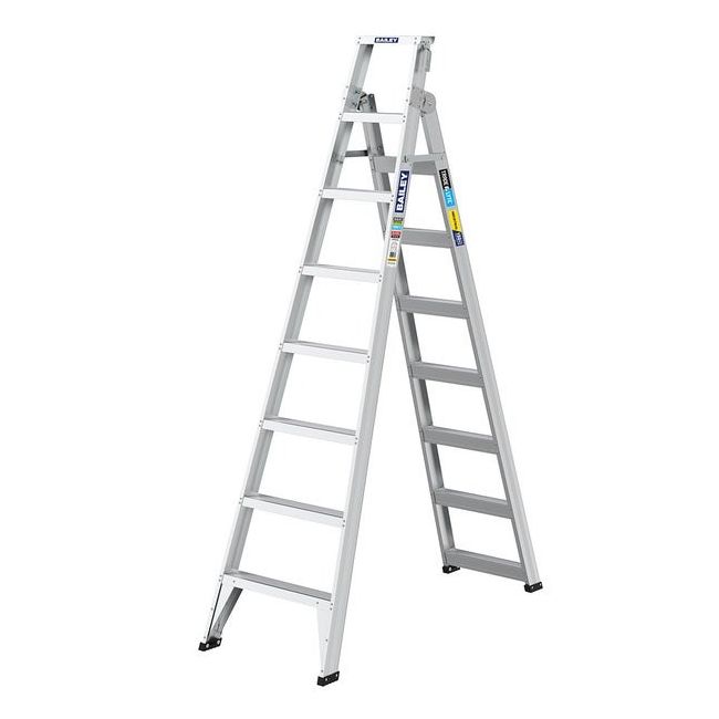 Bailey 2.4M 150KG Aluminium Double Sided Dual Purpose Ladder FS14024