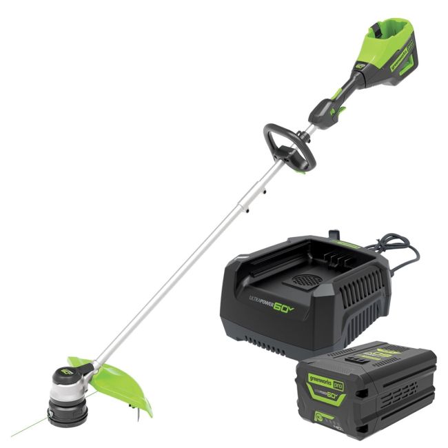 Greenworks 60V 4.0Ah 400MM Straight Shaft String Trimmer Kit 2108707AU