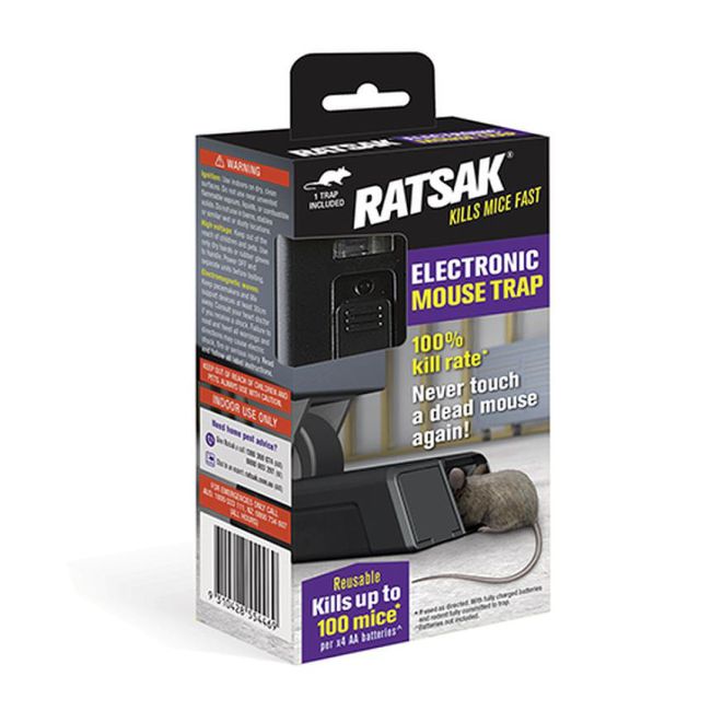 RATSAK Y27-1059 Electronic Mouse Trap No Touch Disposal Y27-1059