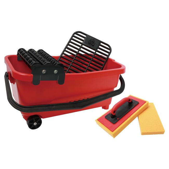 Boss Grout Cleanup System with Clip-On Hydro Sponges & Handle – Tile Grout Cleaning Tool