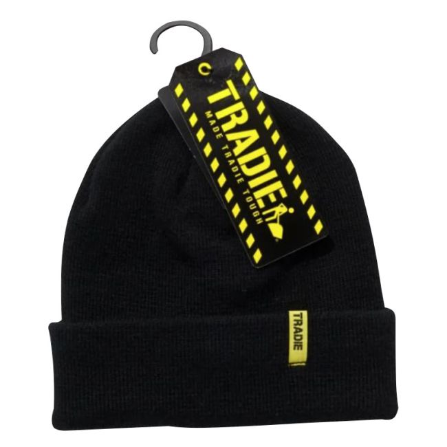 Tradie Beanie 100% Acrylic With 3M Thinsulate BLACK MJ1969