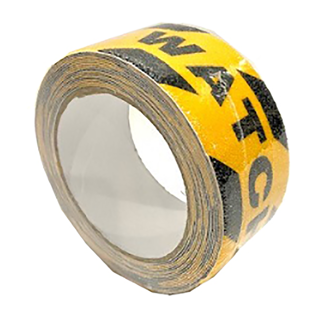 DTA WATCH YOUR STEP Safety Tape 50mm x 5m Anti-Slip BLACK/YELLOW ASAT50X5WSBY