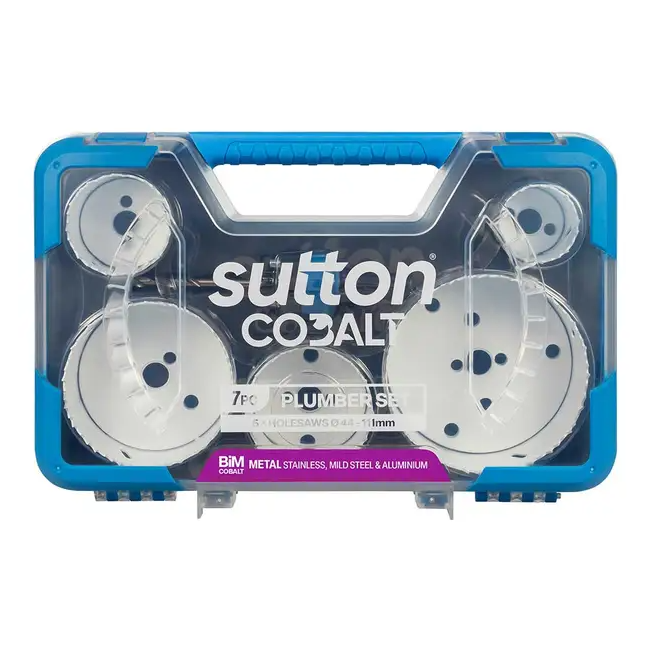 Sutton 44-111mm Plumber Bi-metal Holesaw Set - Metal/Wood - 7 Piece H125SP07A