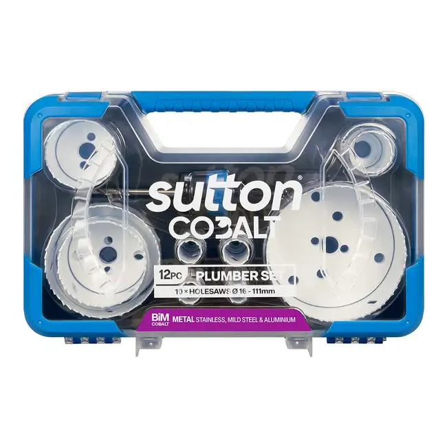 Sutton 16-111mm Plumber Pro Bi-metal Holesaw Set - Metal/Wood - 12 Piece H125SP12A