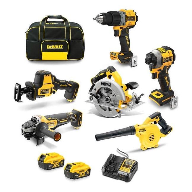 DeWALT 18V 5.0Ah XR Brushless 6 Piece Combo Kit DCZ601P2-XE