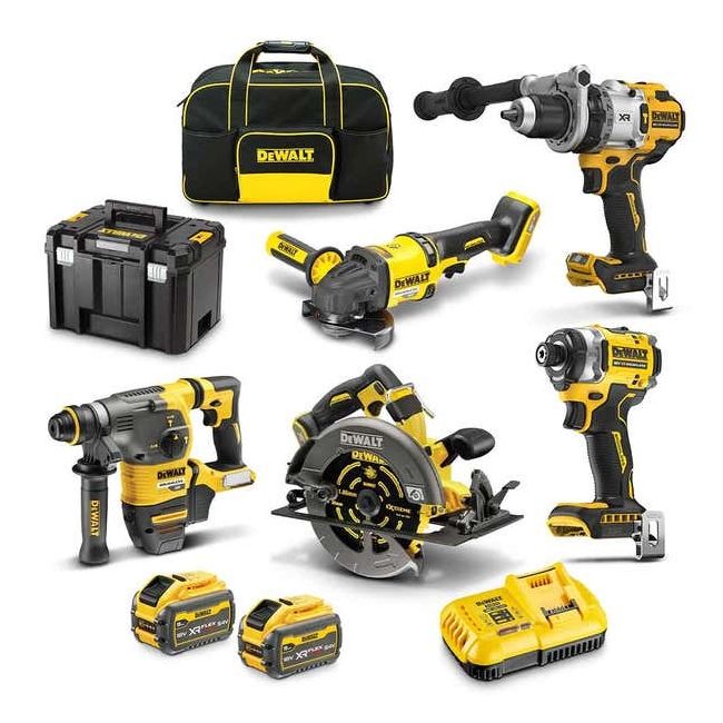 DeWALT 18V/54V XR FLEXVOLT Brushless 5PC Combo Kit (2 x 6.0Ah) DCZ503X2-XE