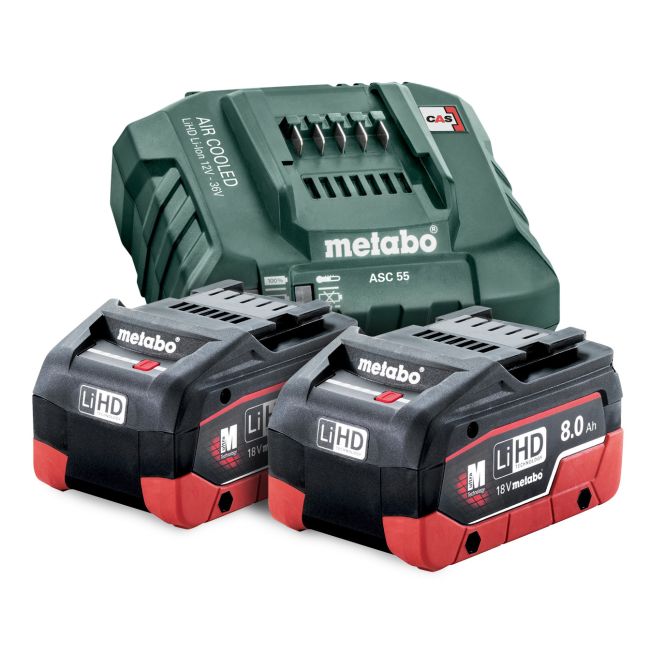 Metabo 12-36V 8.0Ah ASC 145 Fast Charger Starter Kit 8.0 LIHD 145 KIT AU62738108