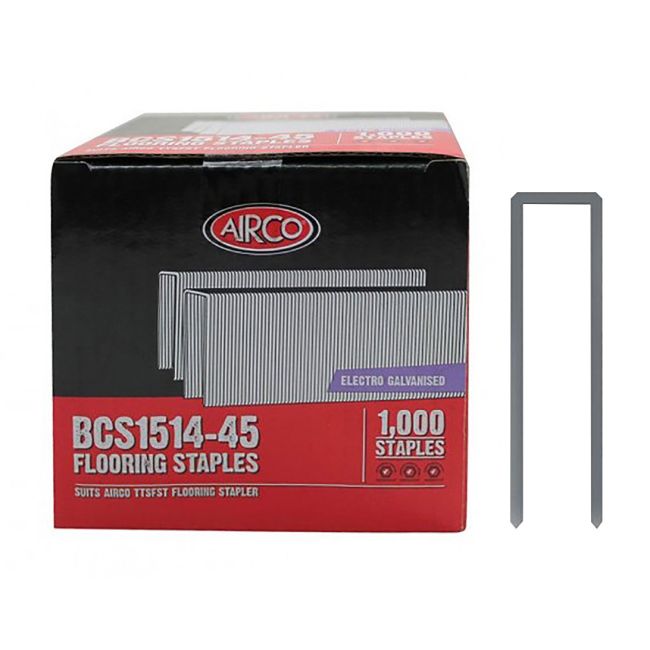 Airco 1514-45 Staples Heavy Wire 45mm 1000 Pack Galvanized BCS1500 Series 1514-45