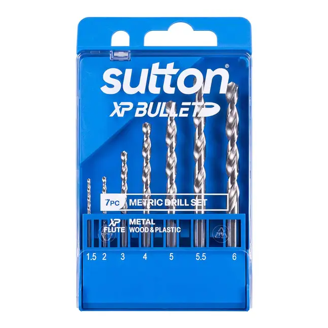Sutton 7 Piece 1.5-6Mm XP Bullet Drill Jobber Set D220SM07