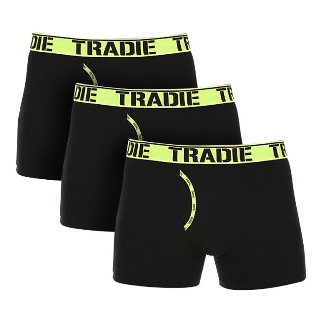 Tradie MJ1621SK Man Front Trunks 3 Pack MEDIUM Yellow & Black MJ1621SK