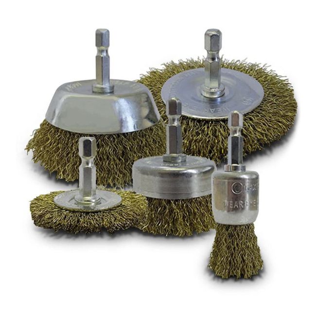 Josco BRUKIT5 Brumby Wire Brush Kit 5 Piece 1/4" HEX BRUKIT5