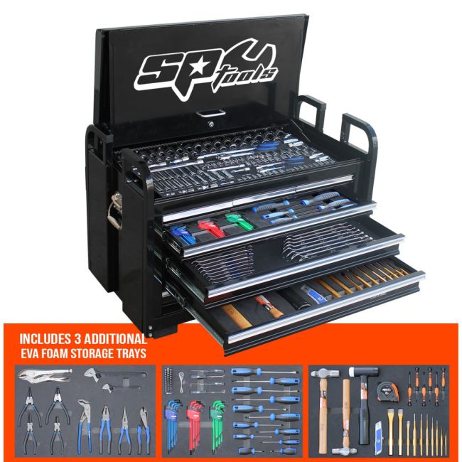 SP Tools 413Pc Metric/Sae Field Service Tool Kit Black SP50115X
